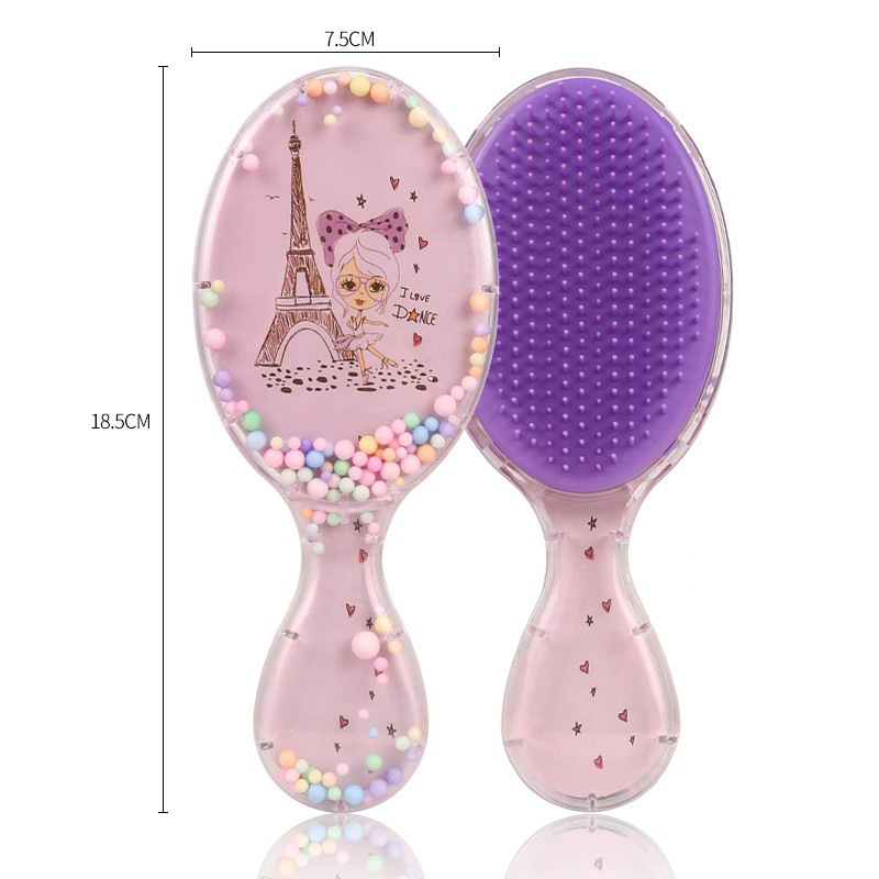 Pein de dibujos animados transfronterizos personalizados cuadrados portátiles impresión transparente arco iris masaje fluido bolsa de aire estudiante