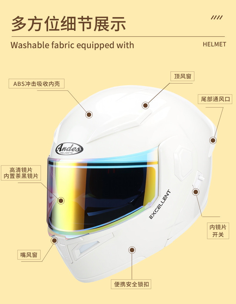 New Universal Flip-Up Motorcycle Helmet for Men and Women, All-Season Winter Warm Safety Helmet, Electric Vehicle Full-Face Helmet