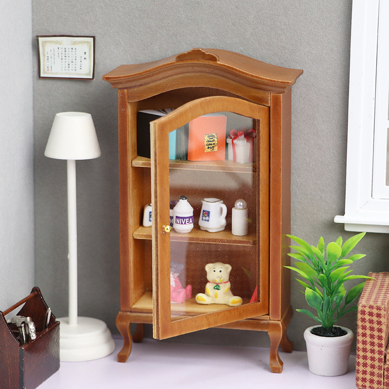 Diy人形屋模型1:12ミニチュア収納棚ミニ家具戸棚模擬家具展示棚工芸品|undefined