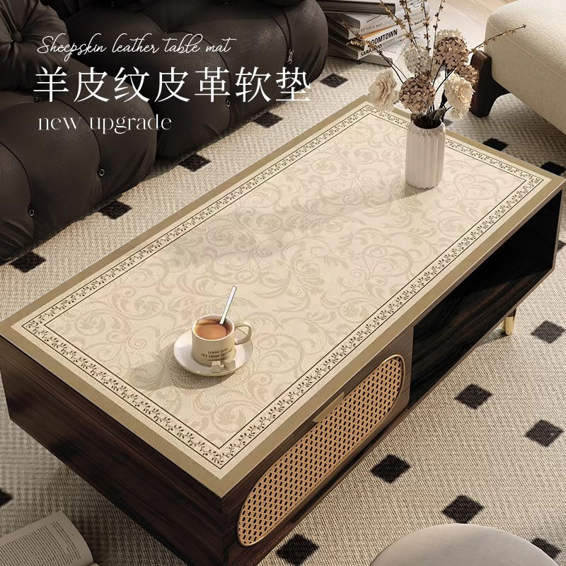 American-Style Light Luxury Coffee Table Mat, Washable Oil-Proof and Waterproof Dining Tablecloth, Heat-Resistant and High-Temperature Insulation Mat
