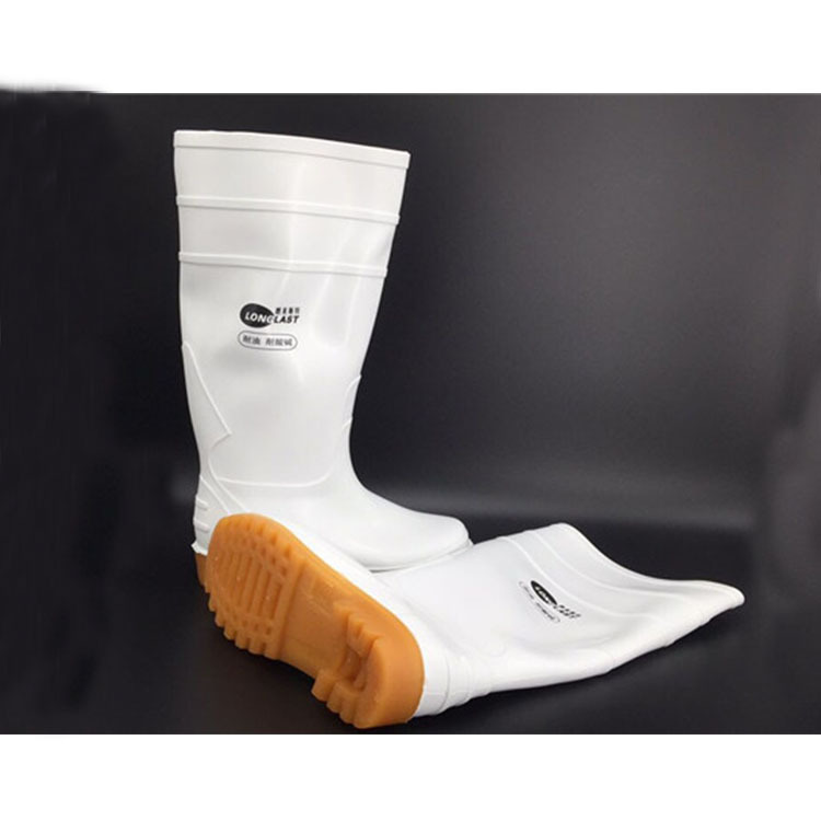 朗来斯特白色雨鞋男女水鞋高筒雨靴食堂防滑厨房耐油食品卫生胶鞋|ru