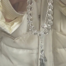 【苗】手持 白水晶12mm绕指柔新中式汉服配饰古风手串文玩女孩