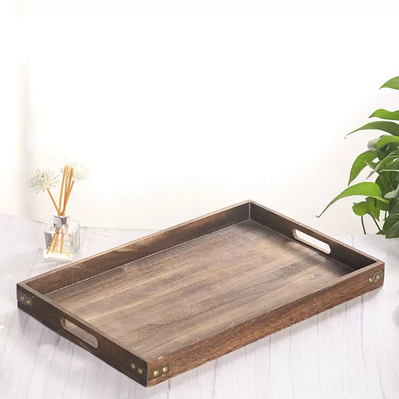 批发竹托盘简约家用酒店餐厅茶具茶盘长方形日式竹制茶托盘