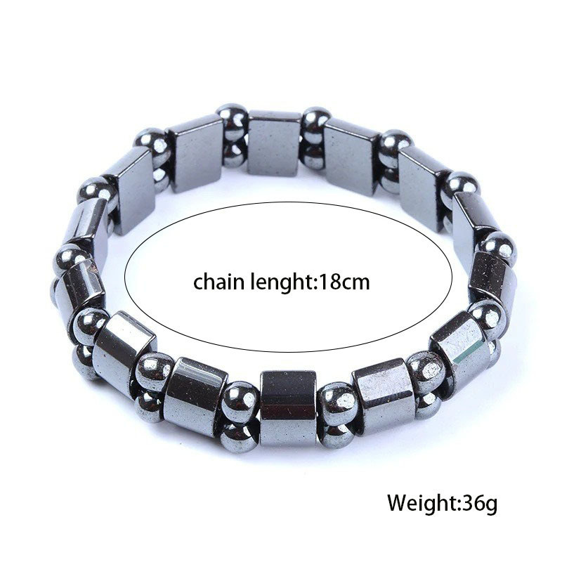 Pulsera magnética elástica con cuentas simples popular de Amazon, pulsera de cuentas negras para parejas, éxito de ventas en Europa y América image 6