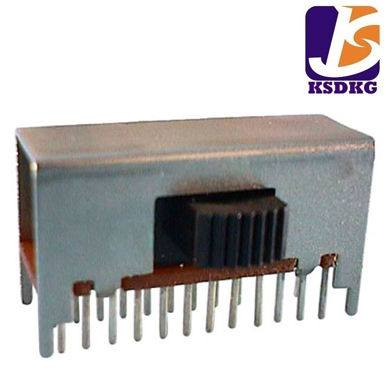 两档拨动开关 8P2T横柄滑动开关 侧柄拨码开关 八排两位 行程2mm