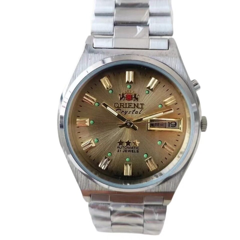 Oriental Double Lion Automatic Mechanical Watch Men's Watch Luminous Double Calendar Automatic Mechanical Watch Old Double Lion Wrist Watch