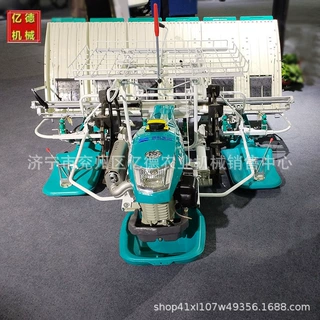 湖北热销6行高速水稻插秧机 汽油机带动手扶车插秧机水稻禾苗机