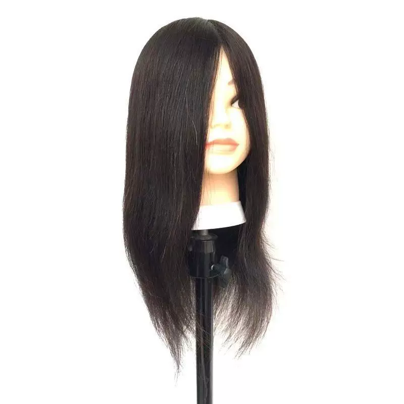 头模美发全真发学徒真发模特练习理发假人头剪发专用公仔头可漂烫