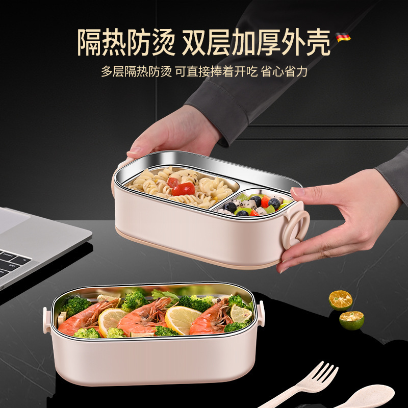 多層弁当箱304ステンレスサラリーマン電子レンジ加熱ポータブル保温弁当弁当箱|undefined