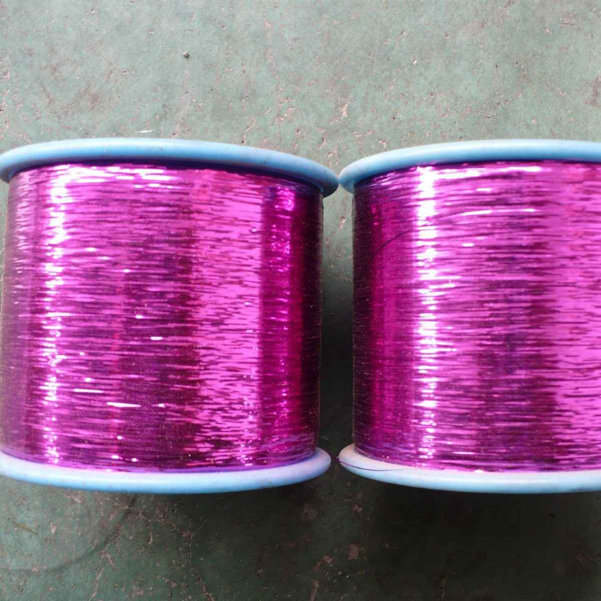 PET酒红金银丝片粉色铝箔纸裁切软丝玫瑰金箔纸切扁形卷轴丝