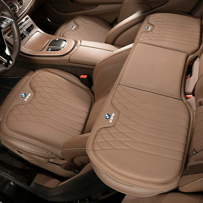 1 Series X1X2X3X4X5X6 Car Neck Pillow | Waist support - model-b-chestnut-brown-bmw-front-and-rear-seat-cushions-three-piece-set