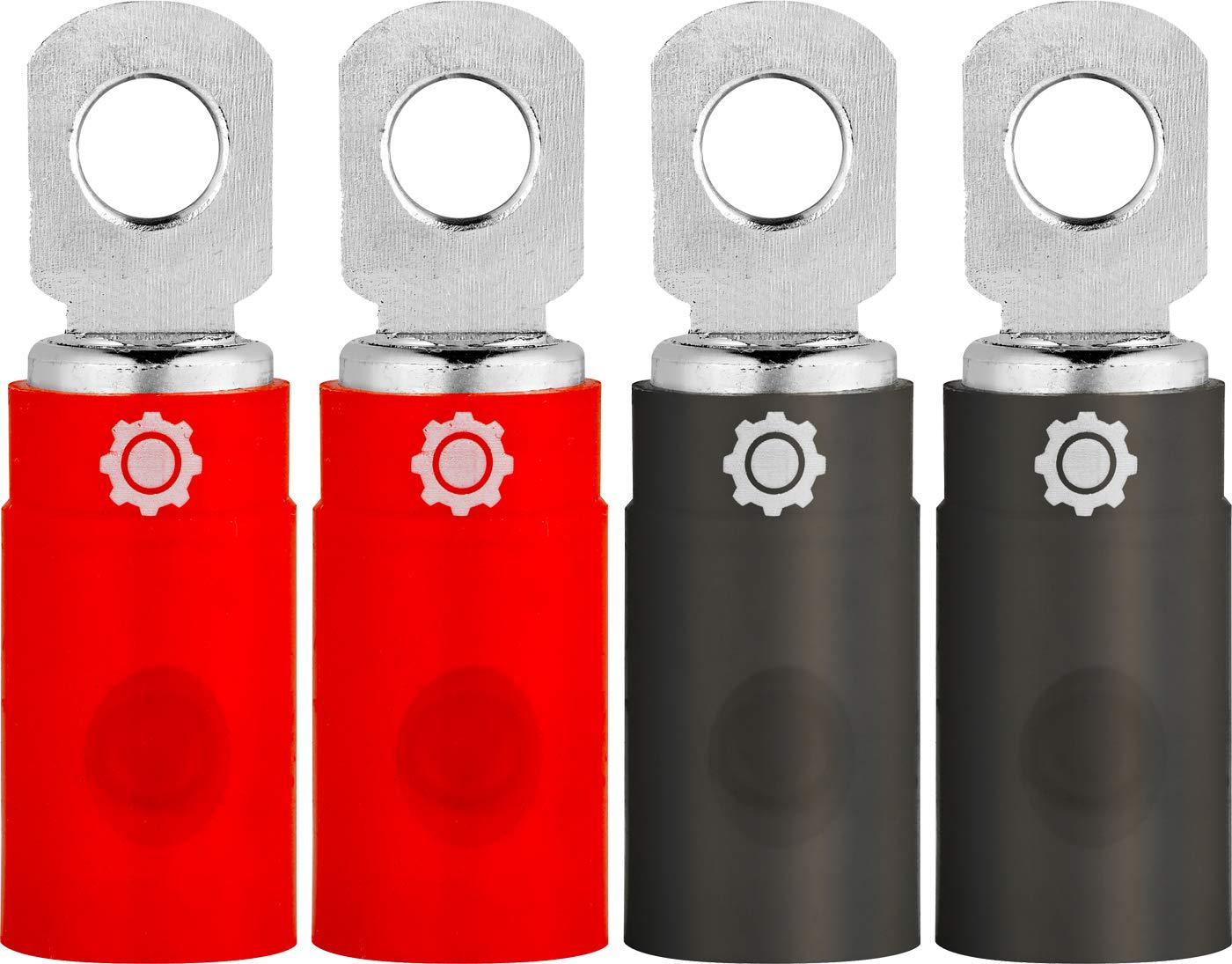 InstallGear 4 Gauge Tinned Pure Copper Set Screw Ring Termin