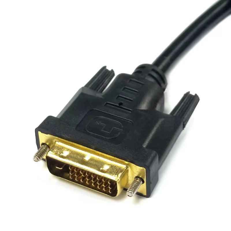Черный HDMI к DVI24+1 высоко-четкая линия 3 метра черная кожаная золотое покрытие 1080p DVI к HDMI взаимное вращение