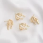 手工包金保色14k耳钉