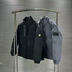跨境Ston石头新款臂章罗盘加厚防风保暖棉服外套欧美潮牌高领长袖