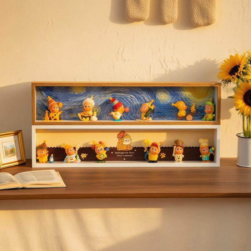 Star-Themed Display Box, Cute Hollow 3D Blind Box Photo Frame, Dustproof Display Stand, Modern Minimalist Style