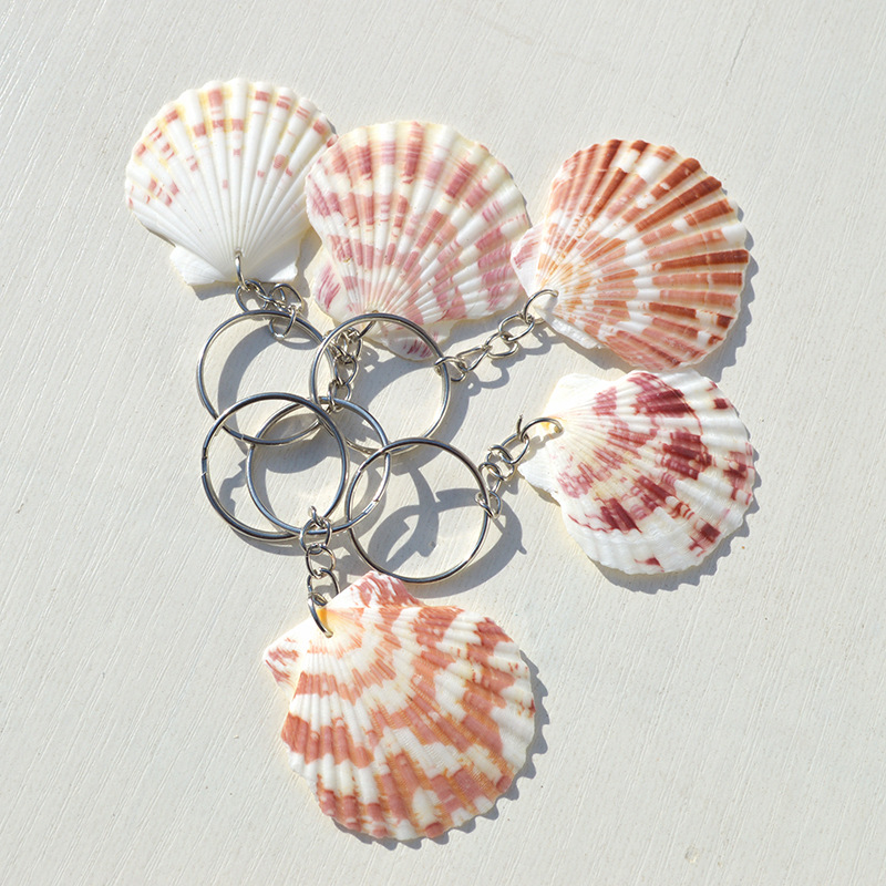 꽃 가리비 열쇠고리