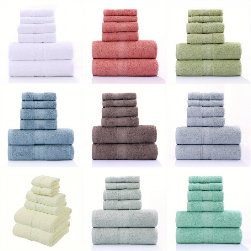 2026 New Cross-Border 6-Piece Luxury Cotton Towel Set Super Soft and Highly Absorbent Towel Set 2026 New Cross-Border 6-Piece Luxury Cotton Towel Set Super Soft and Highly Absorbent Towel Set
