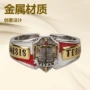 铸造嘻哈个性黑金戒指