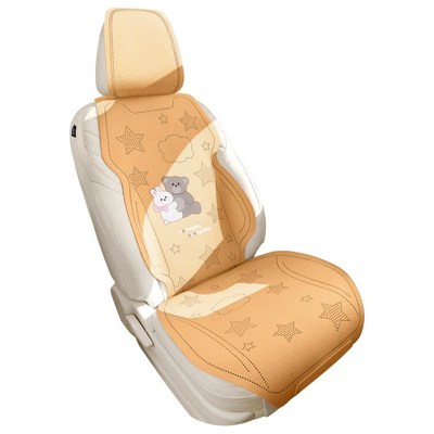 Universal seat cover, cushion set, universal half-cover seat - ginger-yellow-single-seat-please-note-the-vehicle-model-when-placing-an-order