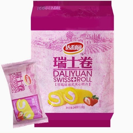ダリ園スイス巻きの多味のロールケーキを混ぜて、朝食のお菓子を全部詰めます。|undefined