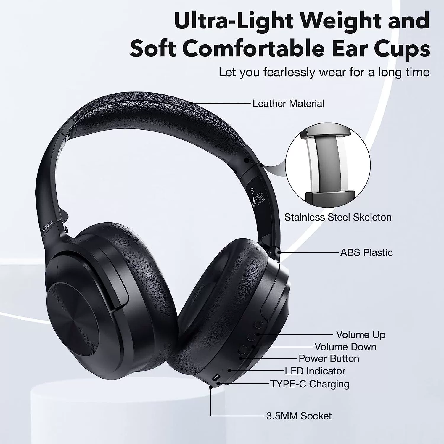 Ношение шумоподавляющих беспроводных наушников 5.2 Bluetooth наушники компьютер мобильный телефон универсальный кондиционер шум