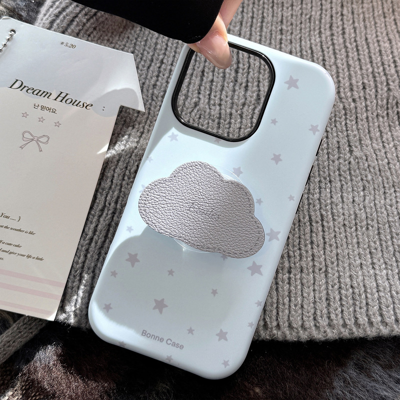 皮紋雲スタンド iPhone16 Apple 携帯電話ケース 17promax対応 13フィルム 12高級感 星|undefined