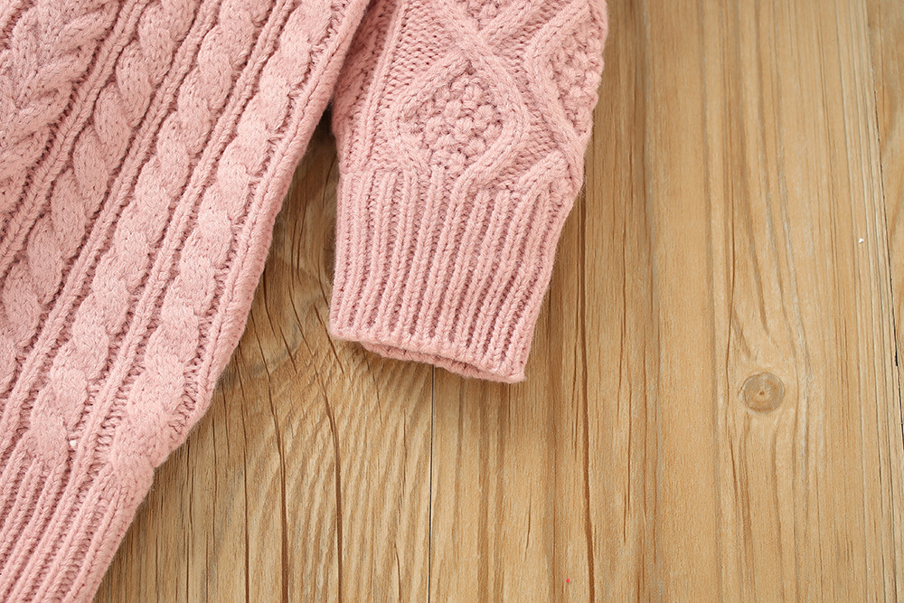 Girls' Sweater 2022 Autumn/Winter New Western Korean Edition Simple Half Neck Knitted Pullover Mid length Bottom Woolen_voghion.com