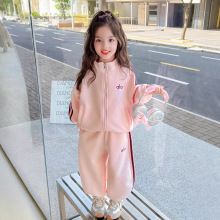 女童秋装字母套装2025新款洋气小女孩校园运动两件套春秋季衣服潮
