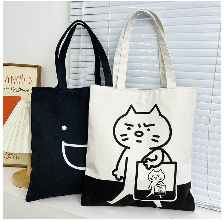 Women's Large Canvas Cartoon Classic Style Zipper Canvas Bag display picture 24