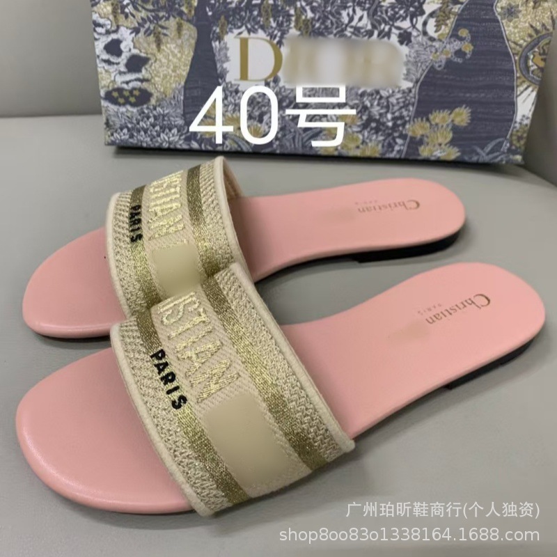 Zapatillas clásicas de alta versión D casa bordadas en una línea Zapatillas de piel de oveja para mujer