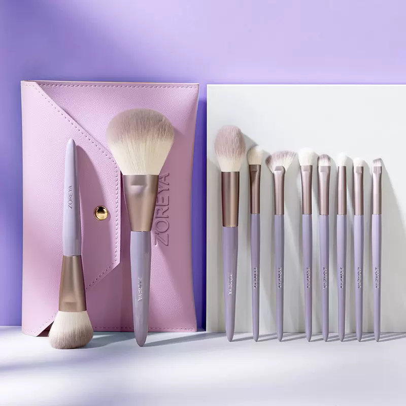 沧州莫兰迪系列美妆工具收纳包套装批发软毛眼影腮红刷化妆刷全套