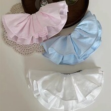 大裙摆发夹头花顶夹盘发丸子头韩版小众潮网红芭蕾风粉蓝米白