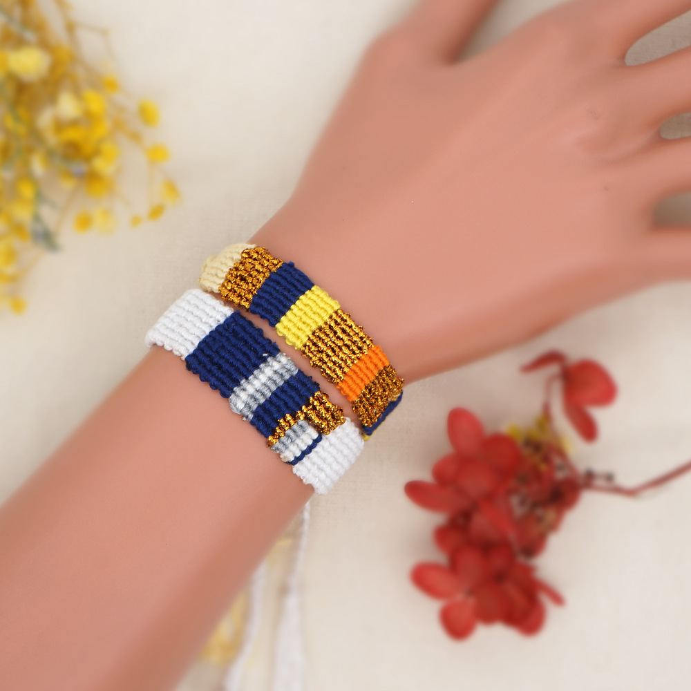 Bohemian Ethnic Woven Lovers Bracelet display picture 11