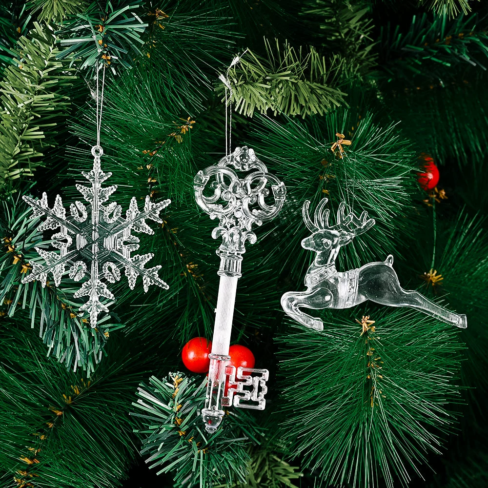 Прозрачные украшения, подвеска, для импорта, со снежинками