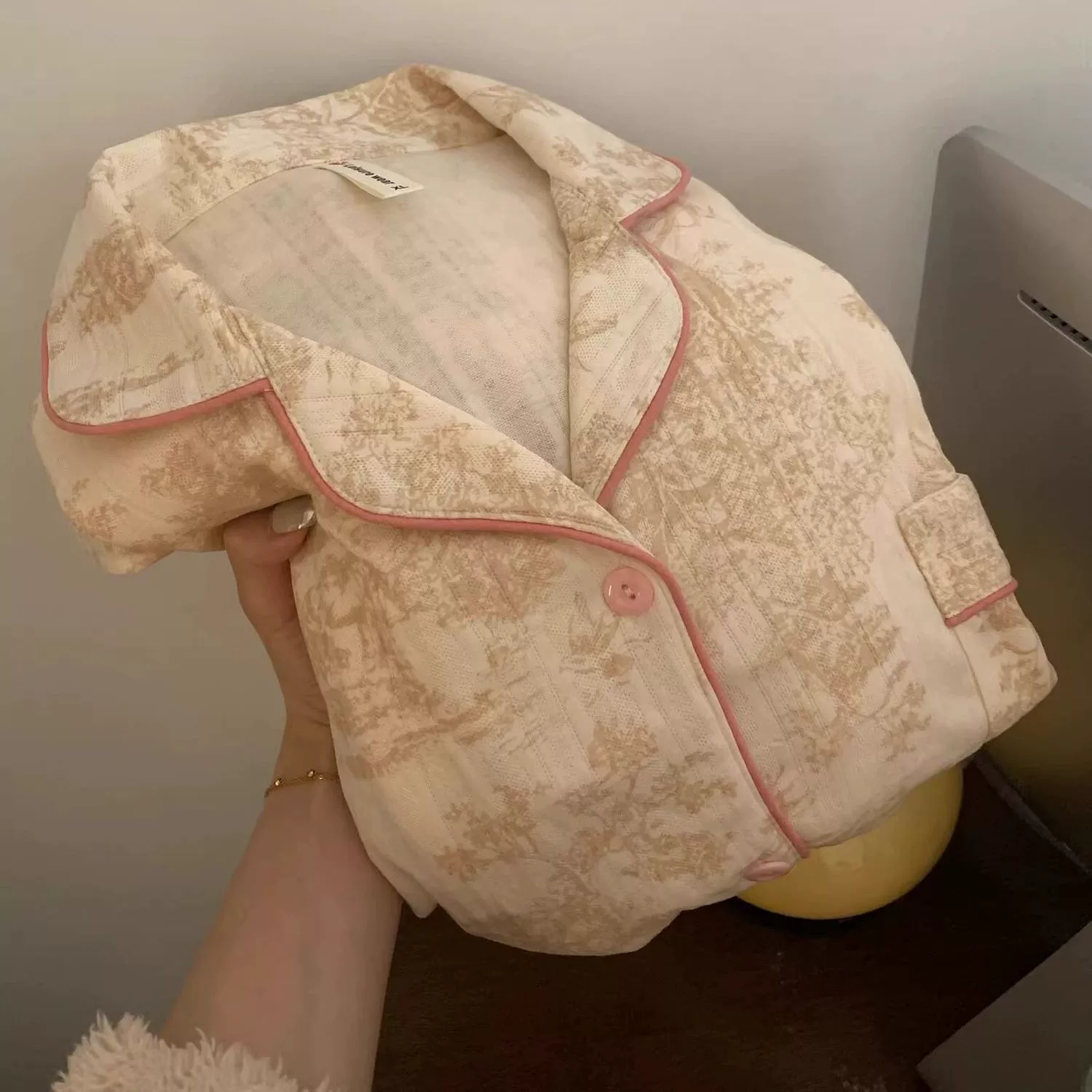 Autumn pijama, thin long-sleeve, set, oversize, internet celebrity