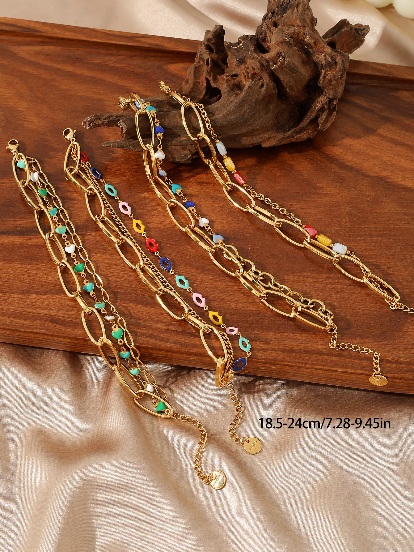 Paperclip Chain, ball chain, cable chain Chain Type Wholesale Jewelry Simple Style Classic Style Geometric Titanium Steel Paperclip Chain Ball Chain Cable Chain Jewelry Set
