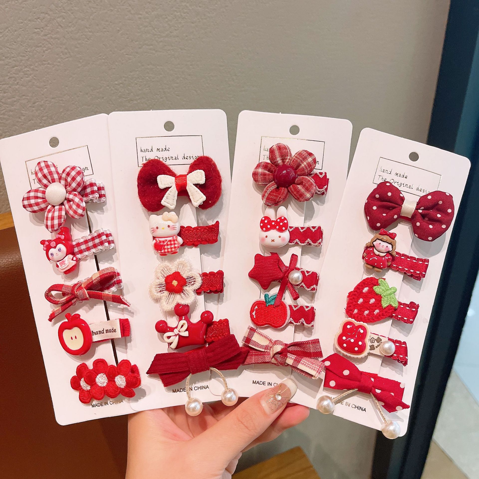 Clip niñas adorables clips tocadillos red nueva tarjeta de cabello para niñas clips de frangeo lateral clip de cabello roto