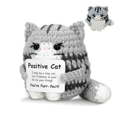 クロスボーダー新型ポジティブクロコットCatかぎ針の子猫の正エネルギーは積極的に新商品の人形を飾っています。