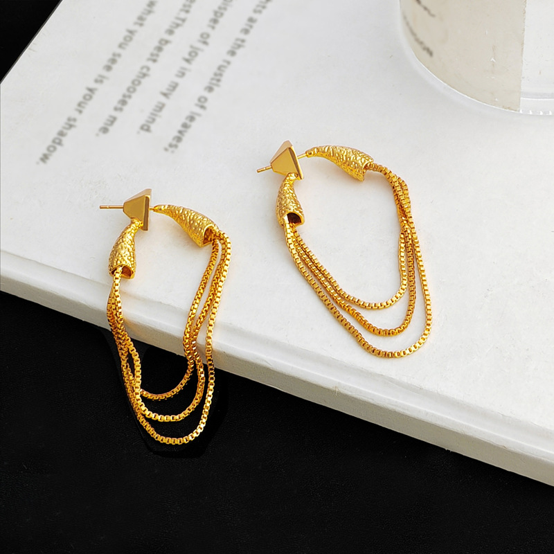Women'S Gender 1 Pair Fashion Tassel Copper Plating Earrings