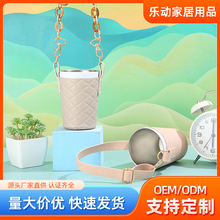 网红韩风女生便携咖啡杯玻璃杯保护套高颜值手提保温杯杯套批发