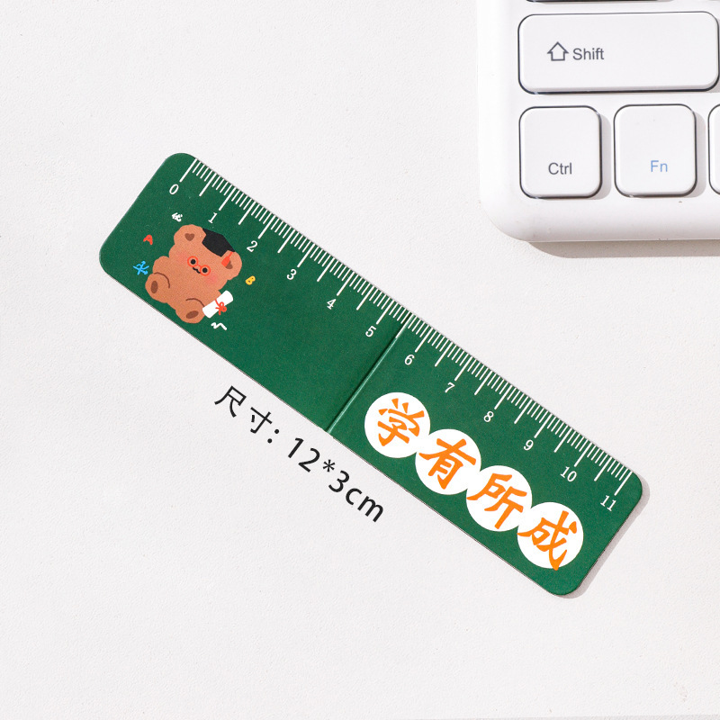 Reglas de marcadores plegables de dibujos animados regalos creativos de estudiantes pueden atraer a los estudiantes pequeños regalos de marcadores de papelería carpeta