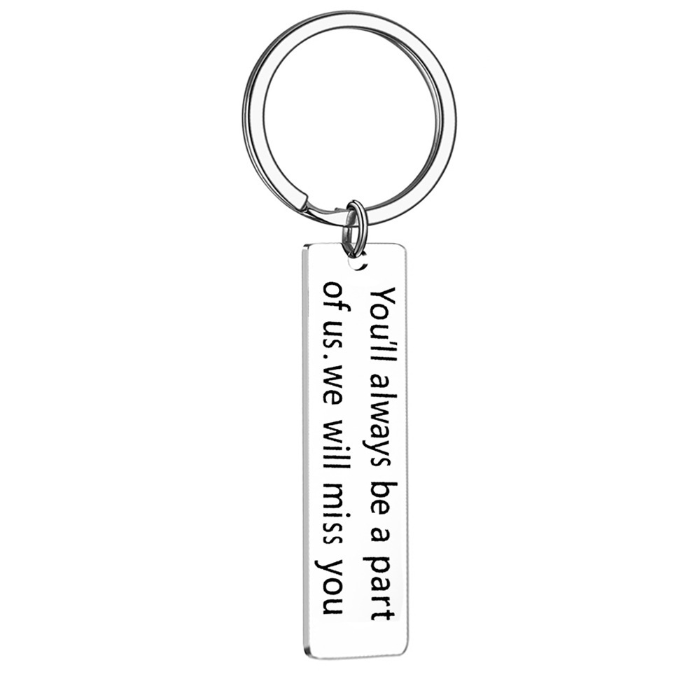 2023 de acero inoxidable llavero Conducción Segura colega jefe renuncia regalo conmemorativo despedida colgante joyería moda