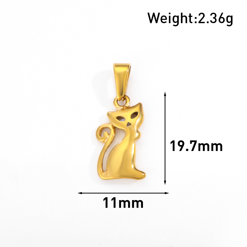 4g Weight Pendant Jewelry Making Type Real Gold Plated Plating Material 1 Piece Quantity Daily Occasion 304 Stainless Steel Material Animal Pattern All Seasons Season Unisex Gender Polished Finish Basic, Vintage Style Style Waterproof Non Tarnish, Plating Craft Real Gold Plated Animal 304 Stainless Steel Basic Vintage Style Waterproof Non Tarnish 7