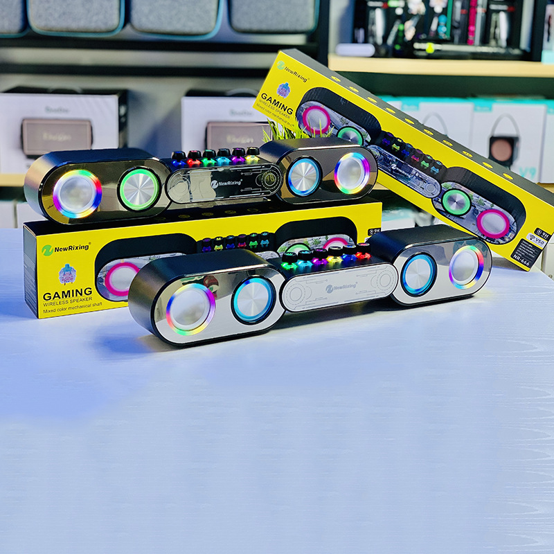 New long RGB colorful e-sports Bluetooth speaker luminous cool desktop computer stereo heavy subwoofer