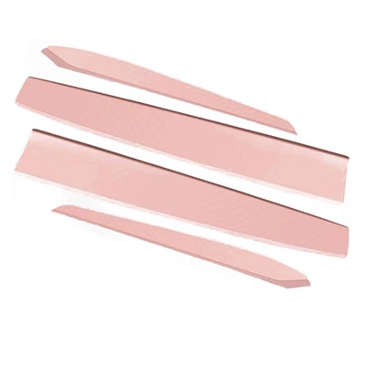 model3/y instrument panel trim: Şüşə kənarı xromları/moldingləri - model3y-central-control-trim-door-trim-pink