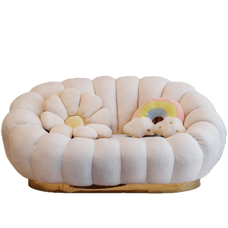 Sofá de calabaza de lujo ligero en línea pequeño dormitorio doméstico sala de estar perezosa encantadora doble sofá de tienda de tatami
