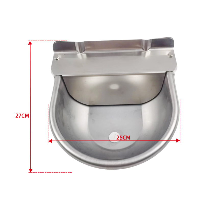 Recipiente para beber de vaca de acero inoxidable dispensador de agua potable de vaca alimentador automático de agua vaca caballo bola flotante tazón de agua vaca comiendo fregadero beber vaca Tazón