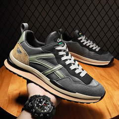 New Spring Retro Forrest Gump Shoes Genuine Leather Breathable Casual Men's Shoes Korean Style Trendy Versatile Sports Youth Dad Shoes