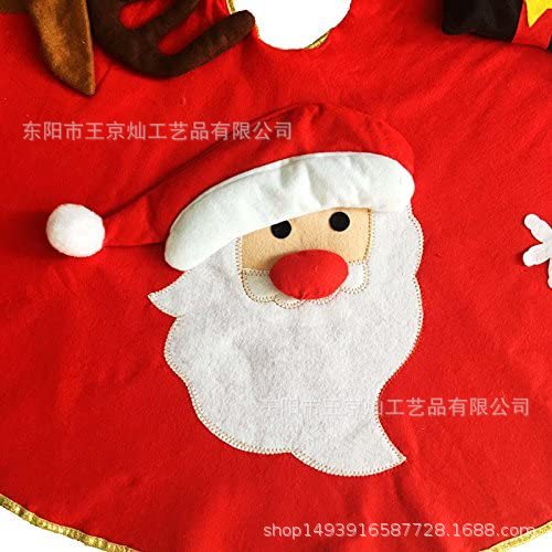 源头工厂绒布圣诞树裙圣诞主图色带圣诞老人装饰 圣诞树裙
